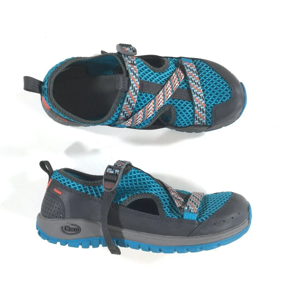 Chaco Odyssey Hiking Water Shoes Youth Size 5 EUR 36 Gray Blue J180285